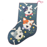 Dog Felt Christmas Stocking 45cm