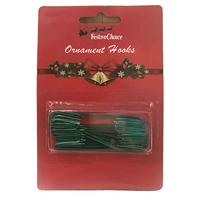 Ornament Hooks green 50pc