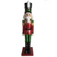 Red and Green Metallic Nutcracker 90cm