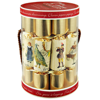 12 Days of Christmas Gold Crackers with Charades 12pk