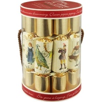 12 Days of Christmas Gold Crackers with Charades 12pk