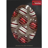 Christmas Baubles Set of 10 - Red White