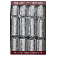 Fill your Own Christmas Crackers Decadence Silver 8pk