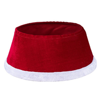 Red Christmas Tree Collar with White Trim