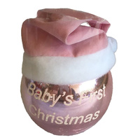 Baby's First Christmas Pink 8cm