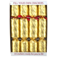Fill your Own Christmas Crackers Swirl Gold 8pk