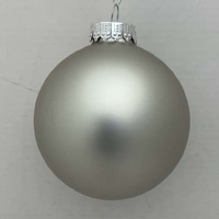 Classic Silver  Matt Glass Ball 8cm