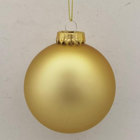 Classic Gold Matt Glass Ball 8cm