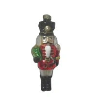 Red  Nutcracker Glass Hanging Christmas Decoration 15cm