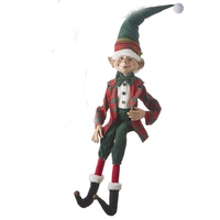 Green Plaid Posable Elf  90cm