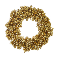 Tannenbaum 14cm Gold Beaded Candle Ring
