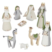 Natural Fabric Nativity 9pc