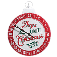 24 Days Until Christmas Advent Clock 60cm