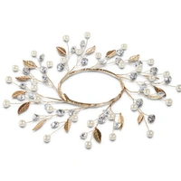 Pearl,  Jewel, Soft Gold Candle Wreath 15cm
