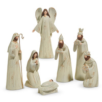 Simple 7pc Nativity  Set