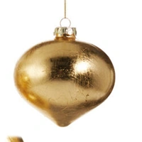 Gold Leaf Painted Christmas Onion 10cm
