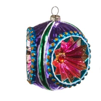 Purple Witch Eye Retro 10 cm Glass Christmas Hanging Decoration