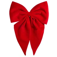 Red Velvet Bow with Tapered Tails 45cm