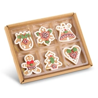 Iced Gingerbread Handing Christmas Decorations 6pk