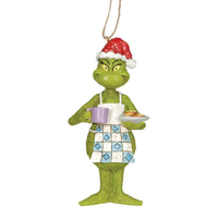 Apron and Cookie  Grinch Christmas Hanging Decoration 12cm