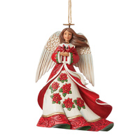 Jim Shore Christmas Angel with Cardinals Hanging Christmas Decoration