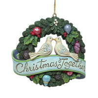 Christmas Together Wreath Hanging Christmas Ornament  8.5cm