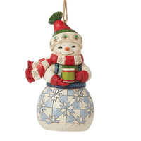 Santa with Cocoa  Hanging Christmas Ornament