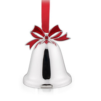 Silver Plated Bell with Red Bow 7cm