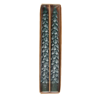 Frosted Pine Tree Dinner Candle 2pk