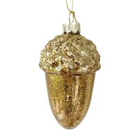 Antique Gold Glass Hanging Christmas Decoration