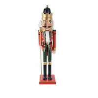 Nutcracker Red Green with Black Crown