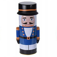 Re-usuable Christmas Nutcracker Tin Blue
