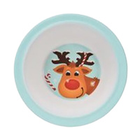 Child's Plate, Bowl, Cup and Spoon Set Reindeer Blue