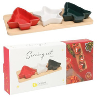 Christmas Tree  Serving Set 4pc