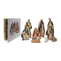 Nativity with Large Figurines 10 pc