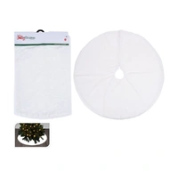 Plush White Velour Tree Skirt 90cm