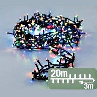 1000 Multicolour LED Cluster String 10m