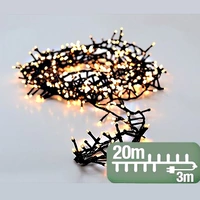 1000 Amber LED Cluster String 10m