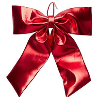 Shiny Red Fabric Bow  68 x 25 x 80cm