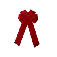 2 Layer Long Tail Red Velvet Christmas Bow 72 cm