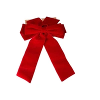 2 Layer Long Tail  Red Velvet Christmas Bow 90cm