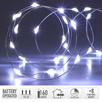 Silver Wire 160 LED White Seed Lights 7.95m