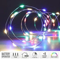 Silver Wire 160 LED Multi Colour Seed Lights 7.95m