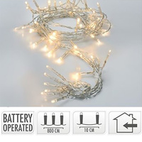 Clear Wire 80 LED Warm White Fairy  Lights 7.90m