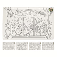 Colour Your Own Christmas Placemats 4pk