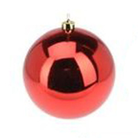 Red Gloss 12cm Hanging Christmas Bauble