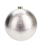 Champagne Embossed 12cm Hanging Christmas Bauble