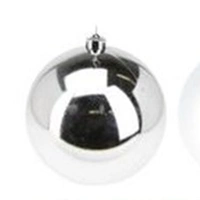Silver Gloss 14cm Hanging Christmas Bauble