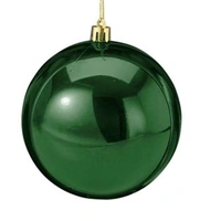 Green Gloss 14cm Hanging Christmas Bauble