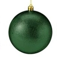 Green Textured 14cm Hanging Christmas Bauble